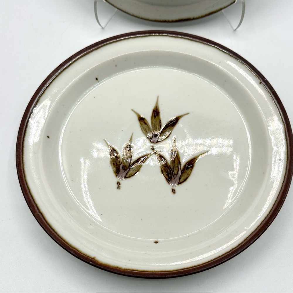 LAST ONES! 2 Dansk Salad Plates Brown Mist Whisper pattern. Vintage 80s - Picture 4 of 8